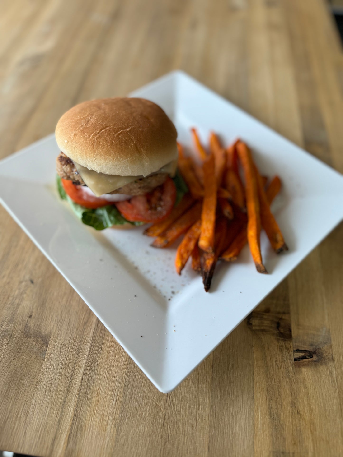 Hand crafted turkey burgers