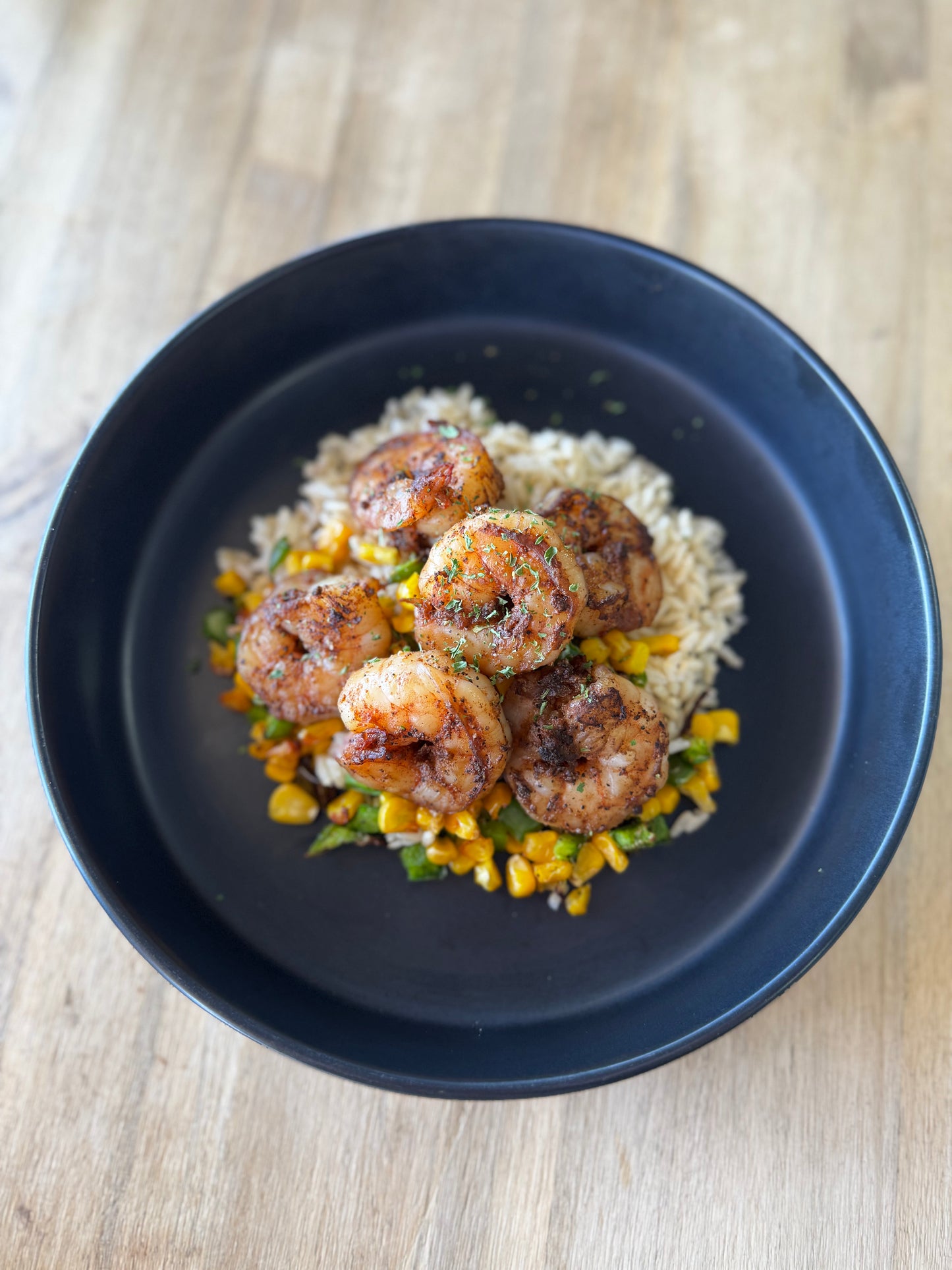 Cajun Shrimp & Roasted Corn salad