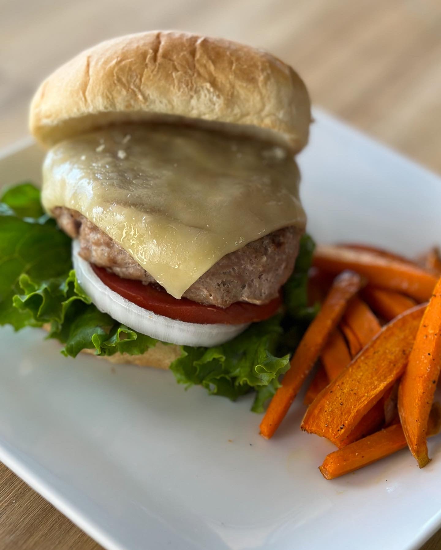 Hand crafted turkey burgers