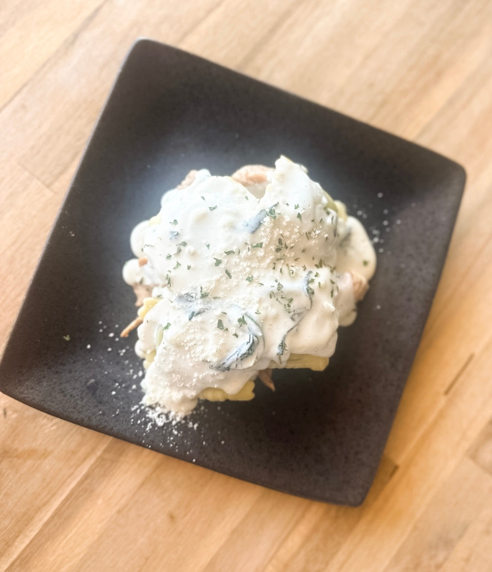Stuffed spinach ricotta Ravioli