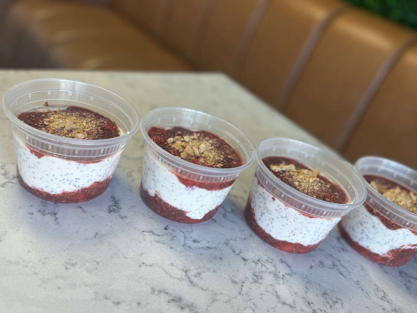 Strawberry Chia Cheesecake pudding