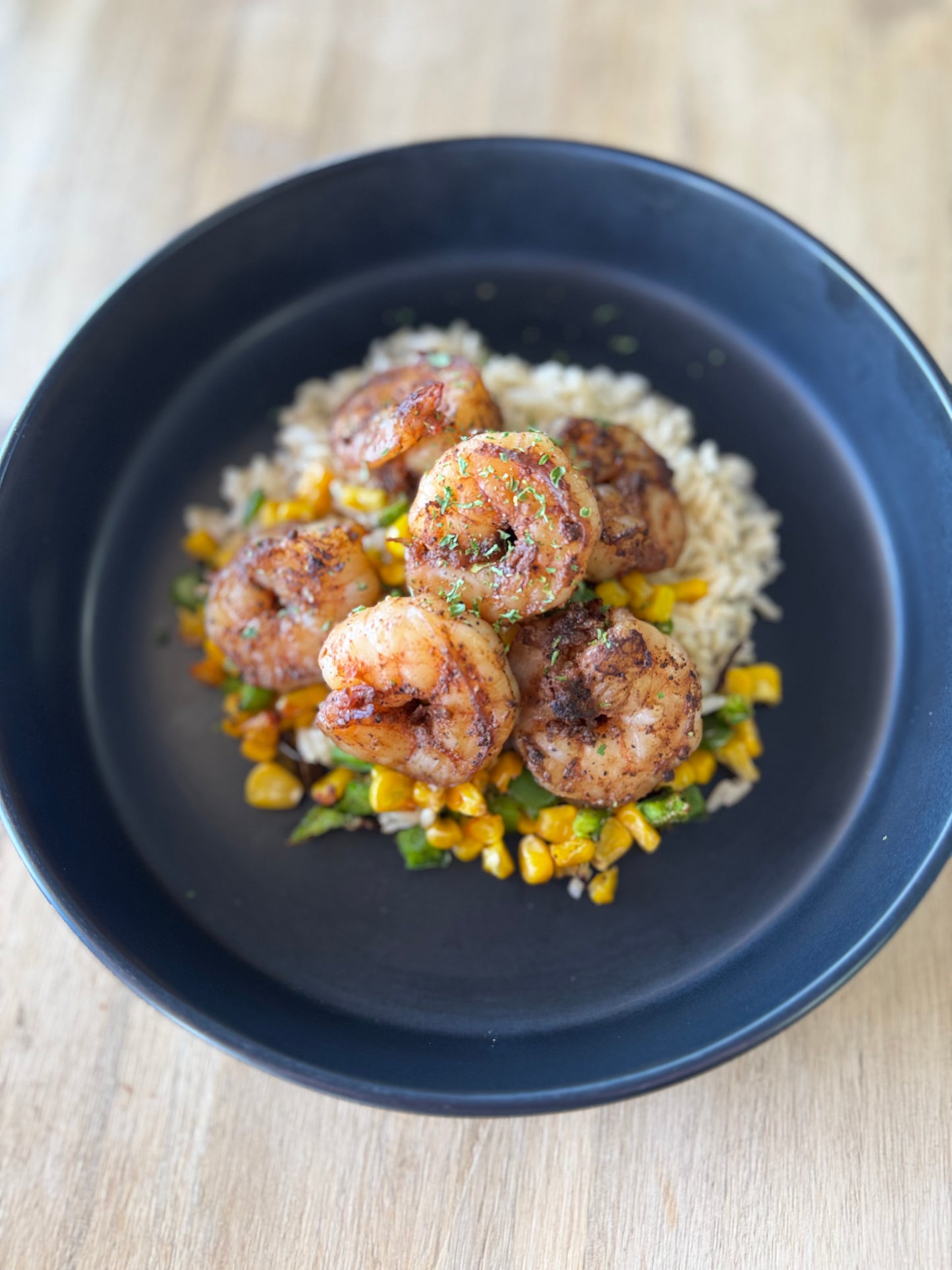 Cajun Shrimp & Roasted Corn salad