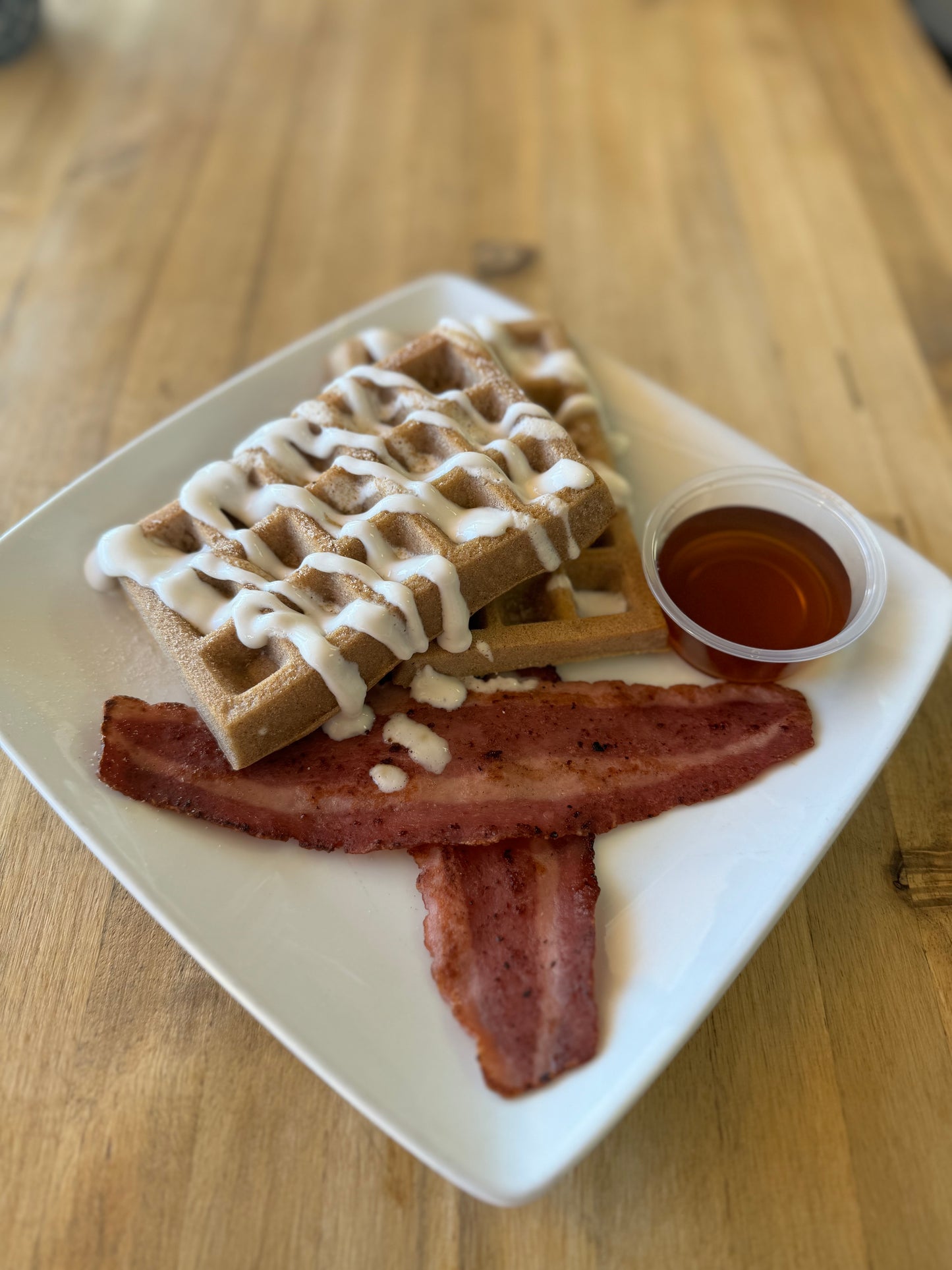 Cinnamon roll Waffles