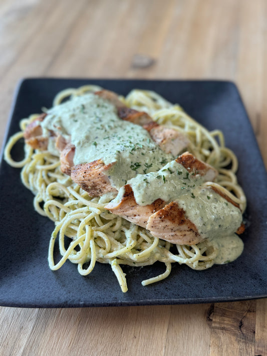 Grilled Chicken & Spaghetti Verde