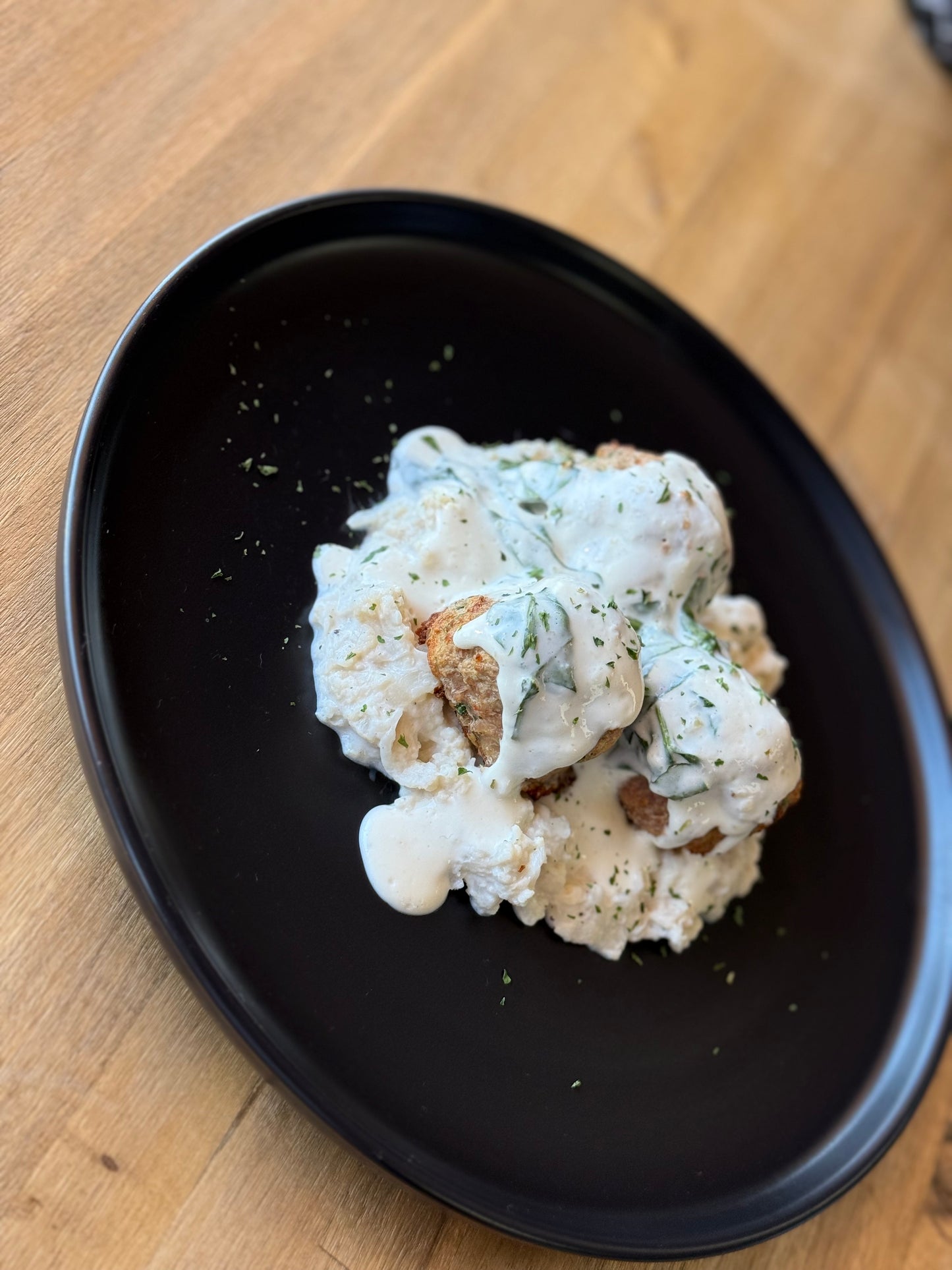 Turkey meatballs & Cauliflower mash