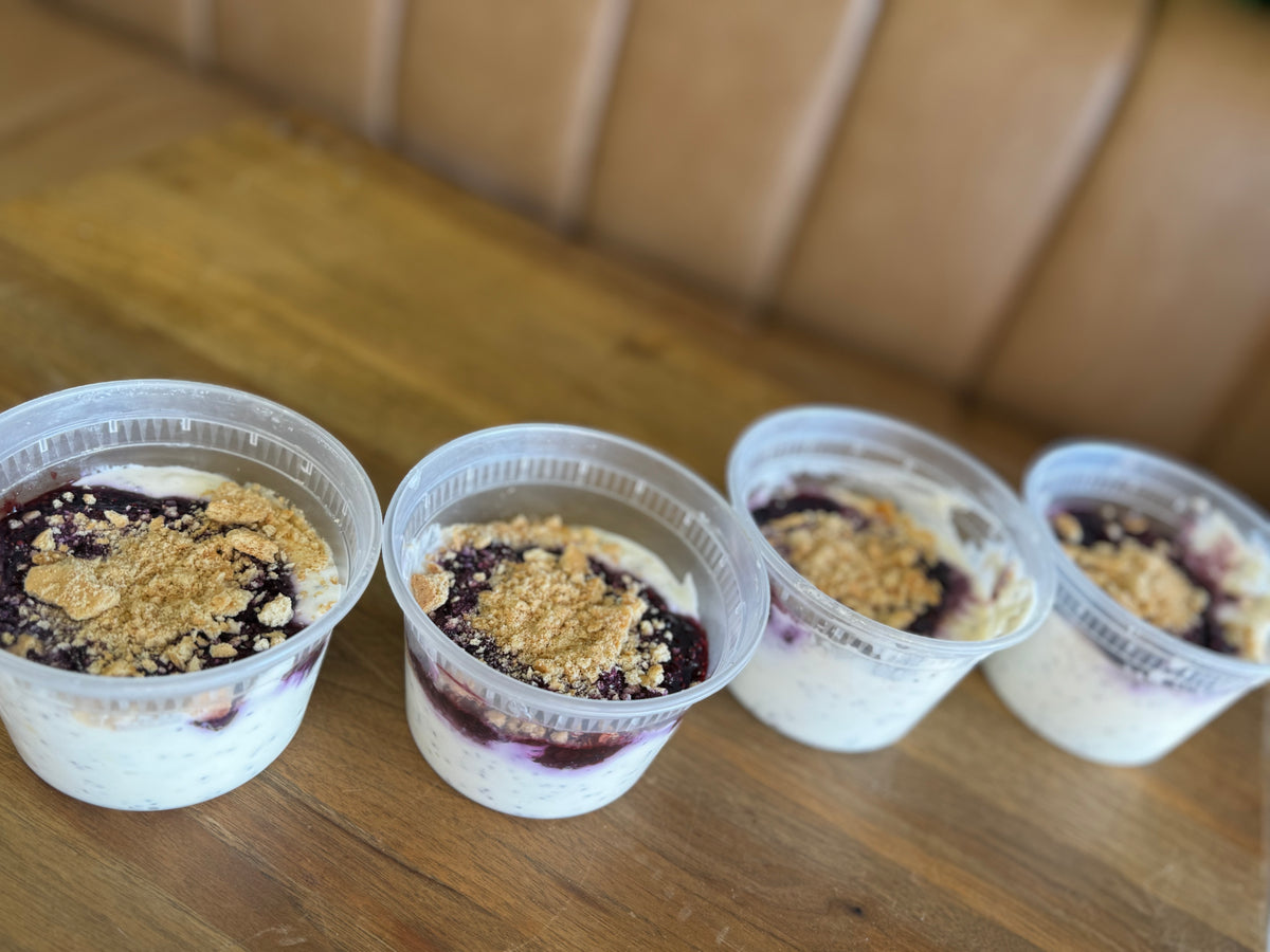 Blueberry Cheesecake Chia Pudding