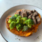 Sirloin loaded Sweet Potatoe