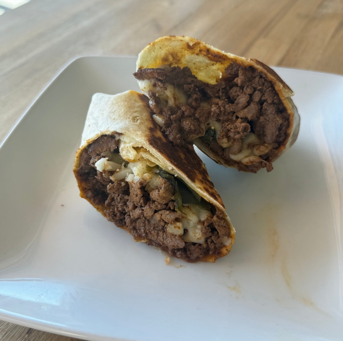 Carne Picada Poblano Burrito