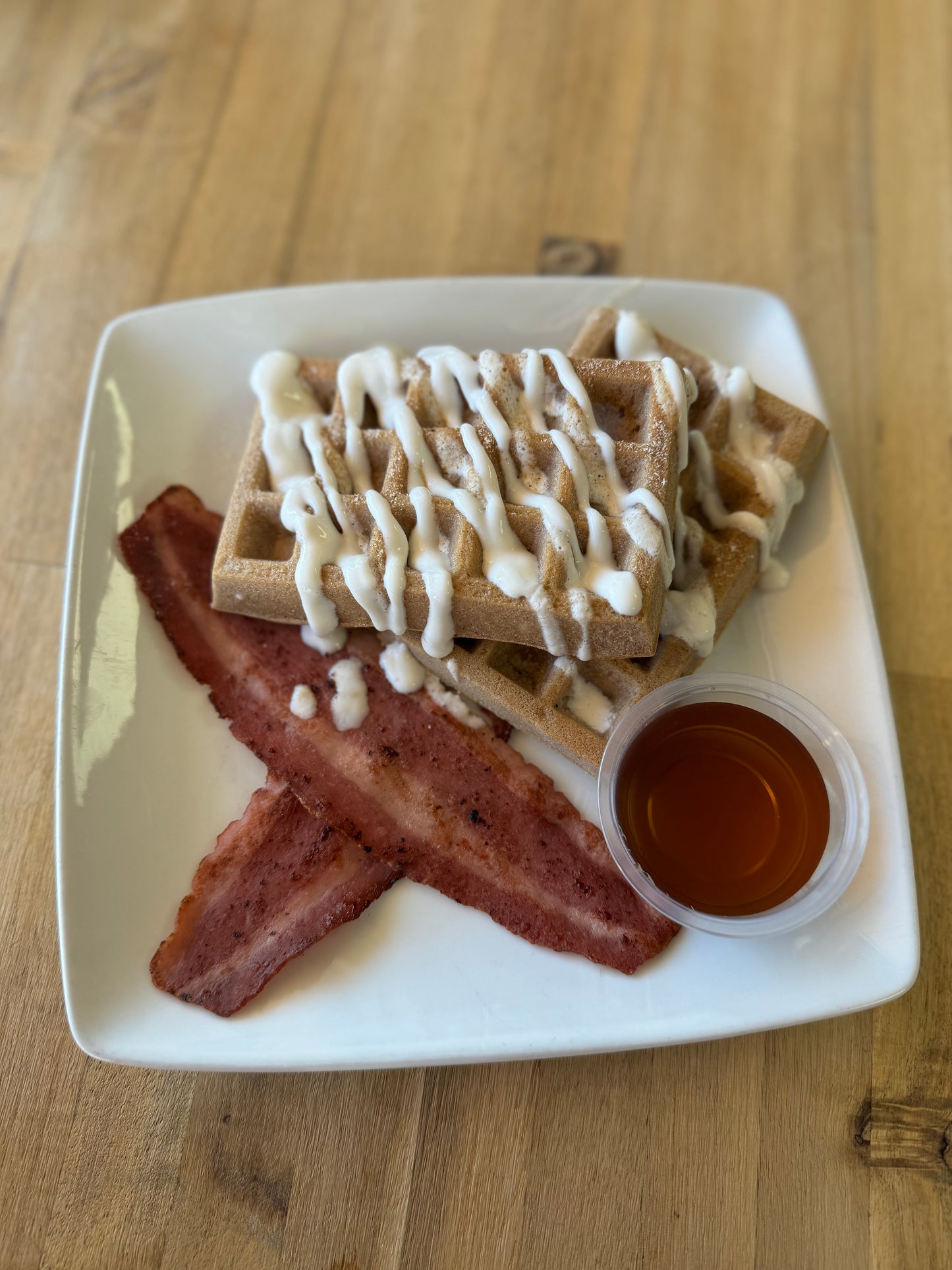 Cinnamon roll Waffles