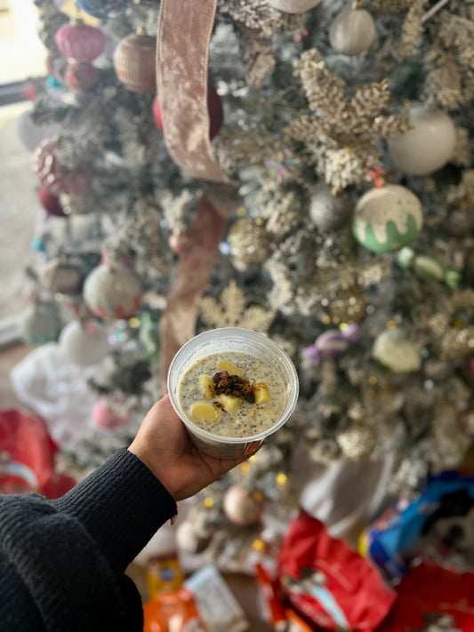 Apple cinnamon Raisin Overnight oats