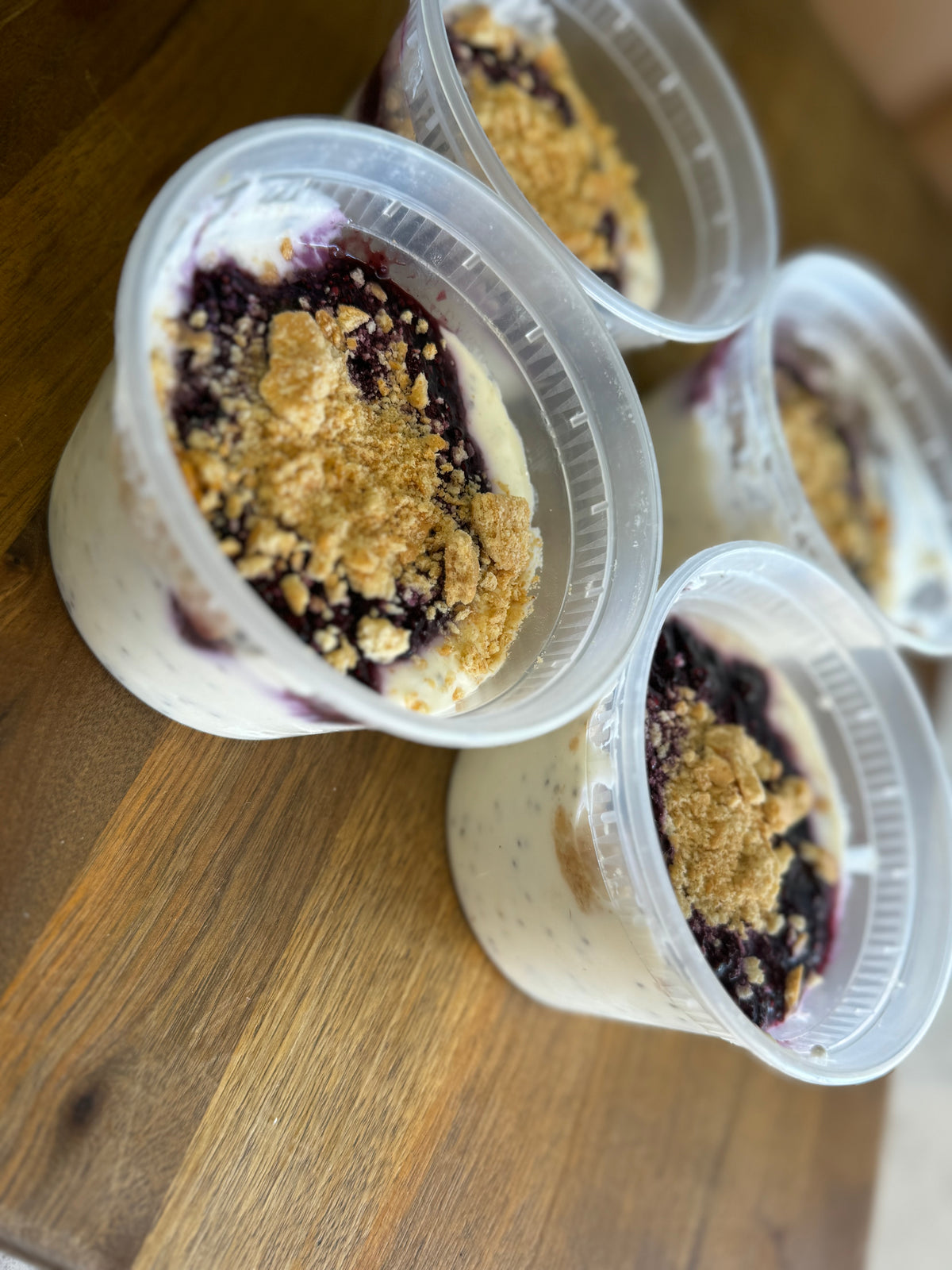 Blueberry Cheesecake Chia Pudding