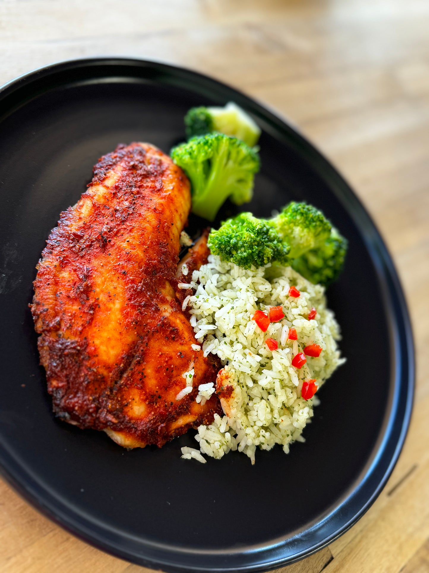 Tilapia Vindaloo & cilantro lime rice