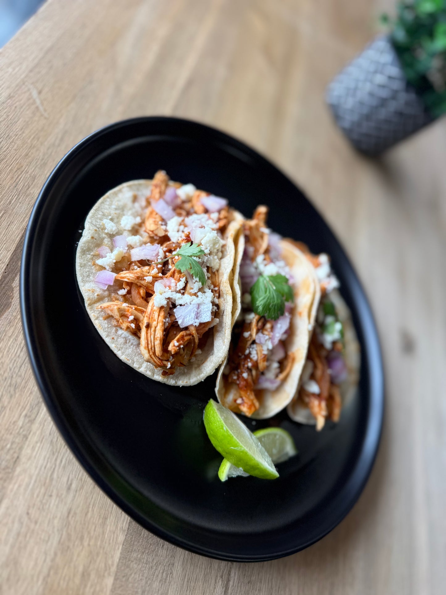 Tinga Chicken Tacos