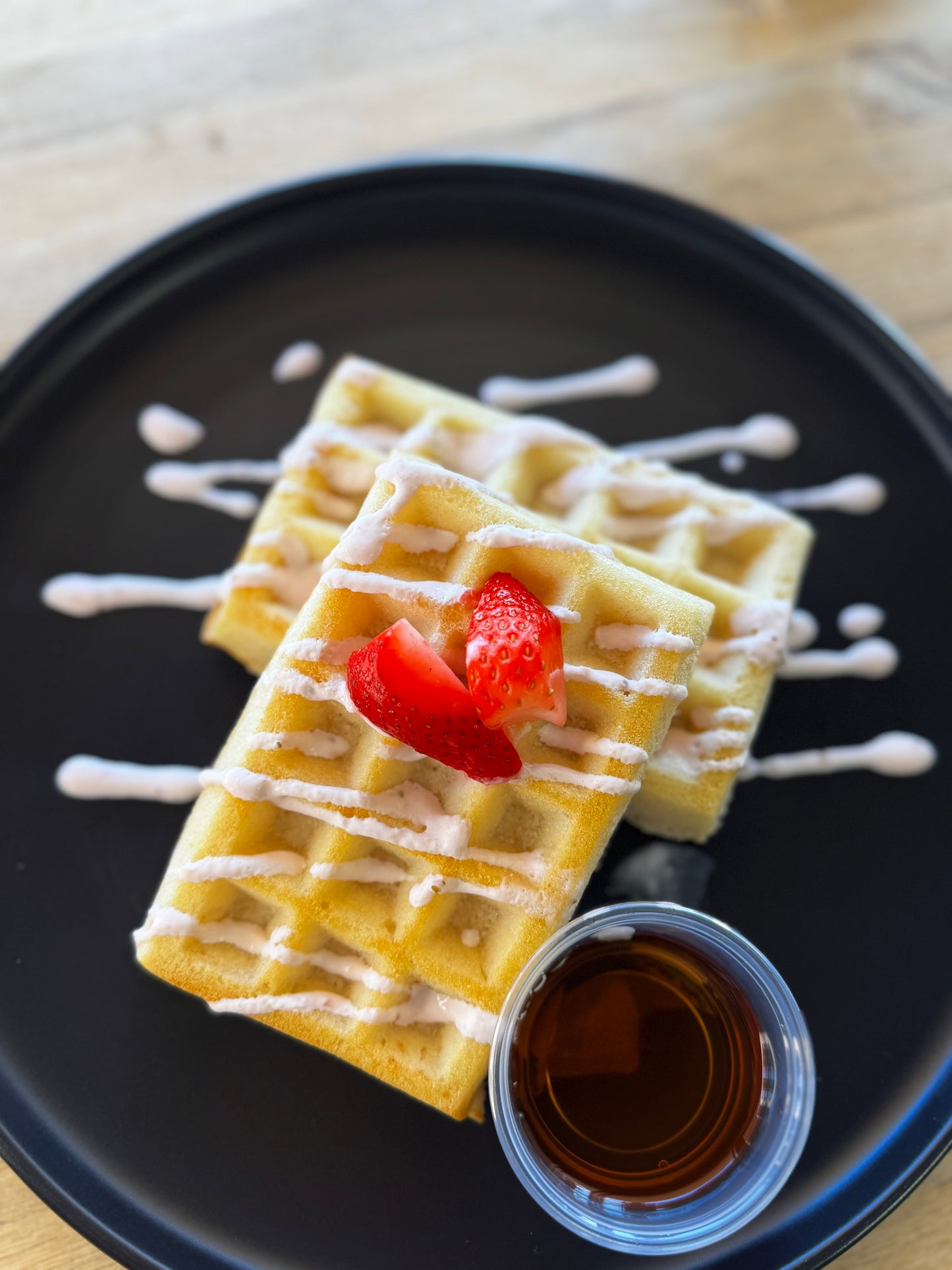 Strawberry Shortcake protein waffles