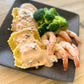 Cheese stuffed Ravioli & Shrimp
