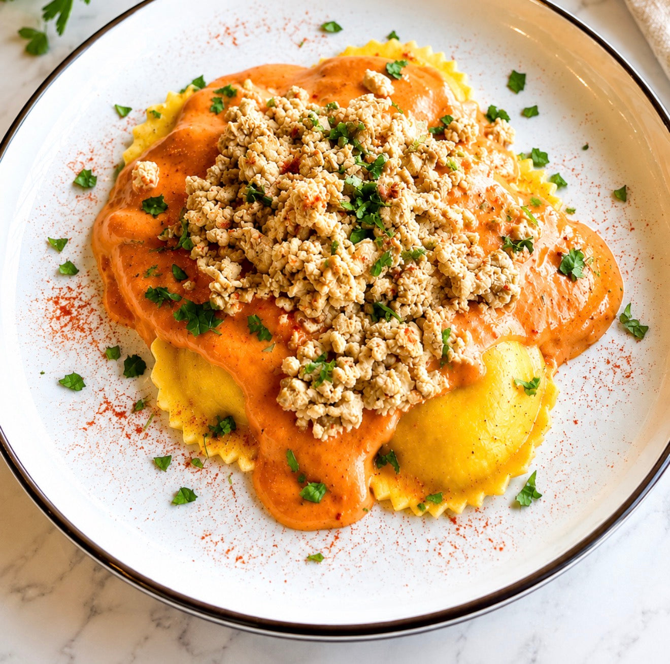 Tuscan tomato Ravioli