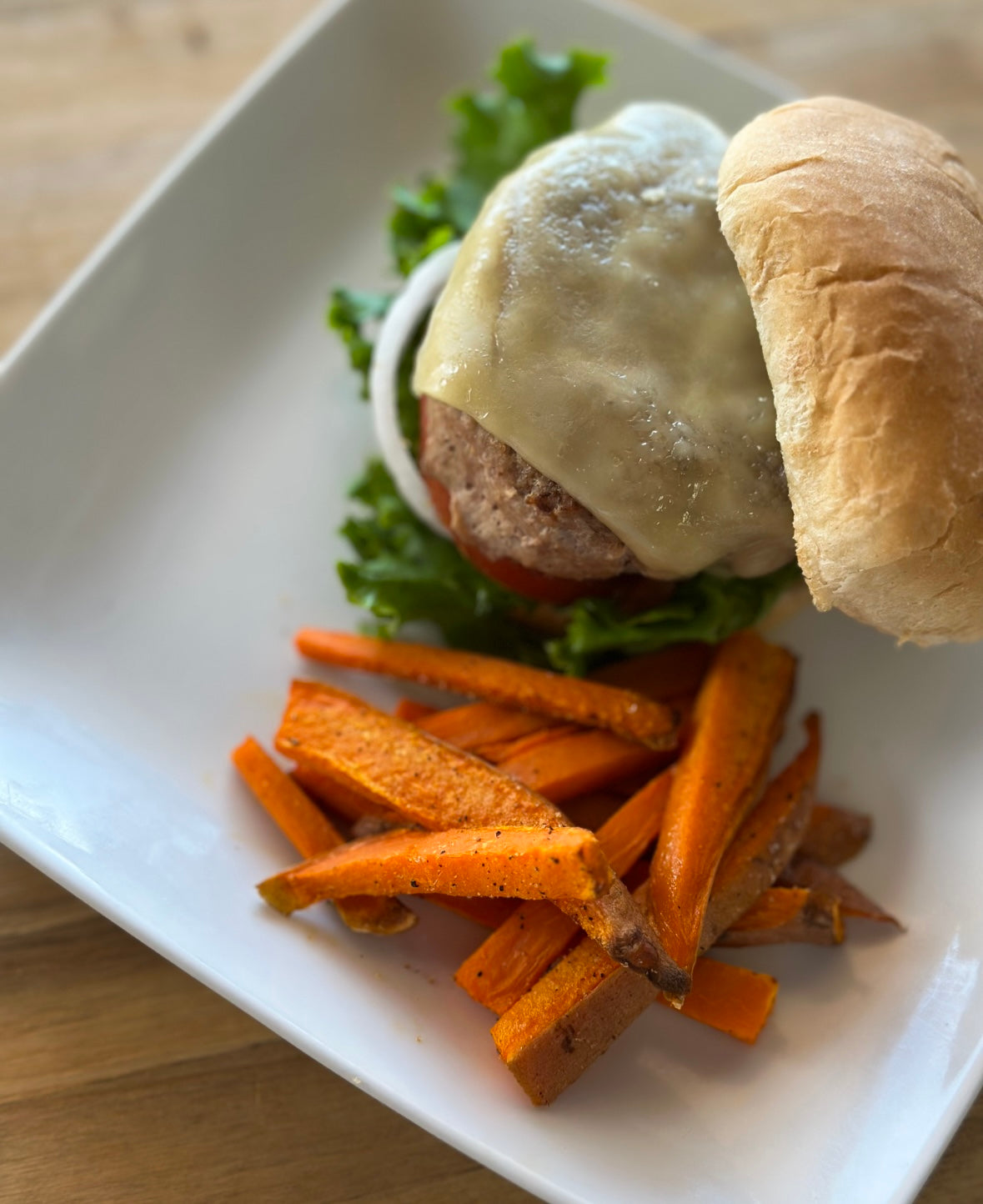 Hand crafted turkey burgers