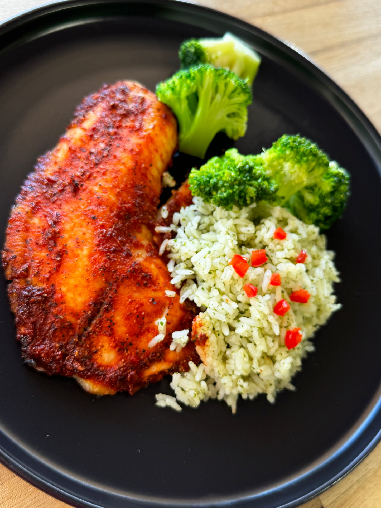 Tilapia Vindaloo & cilantro lime rice