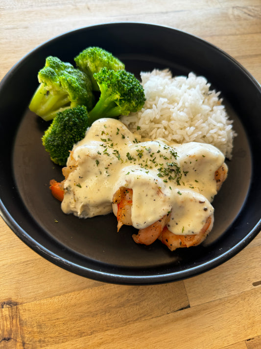 Creamy Garlic Parm Shrimp