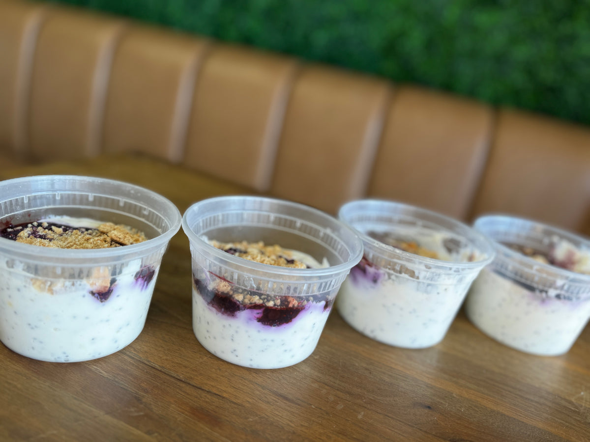 Blueberry Cheesecake Chia Pudding