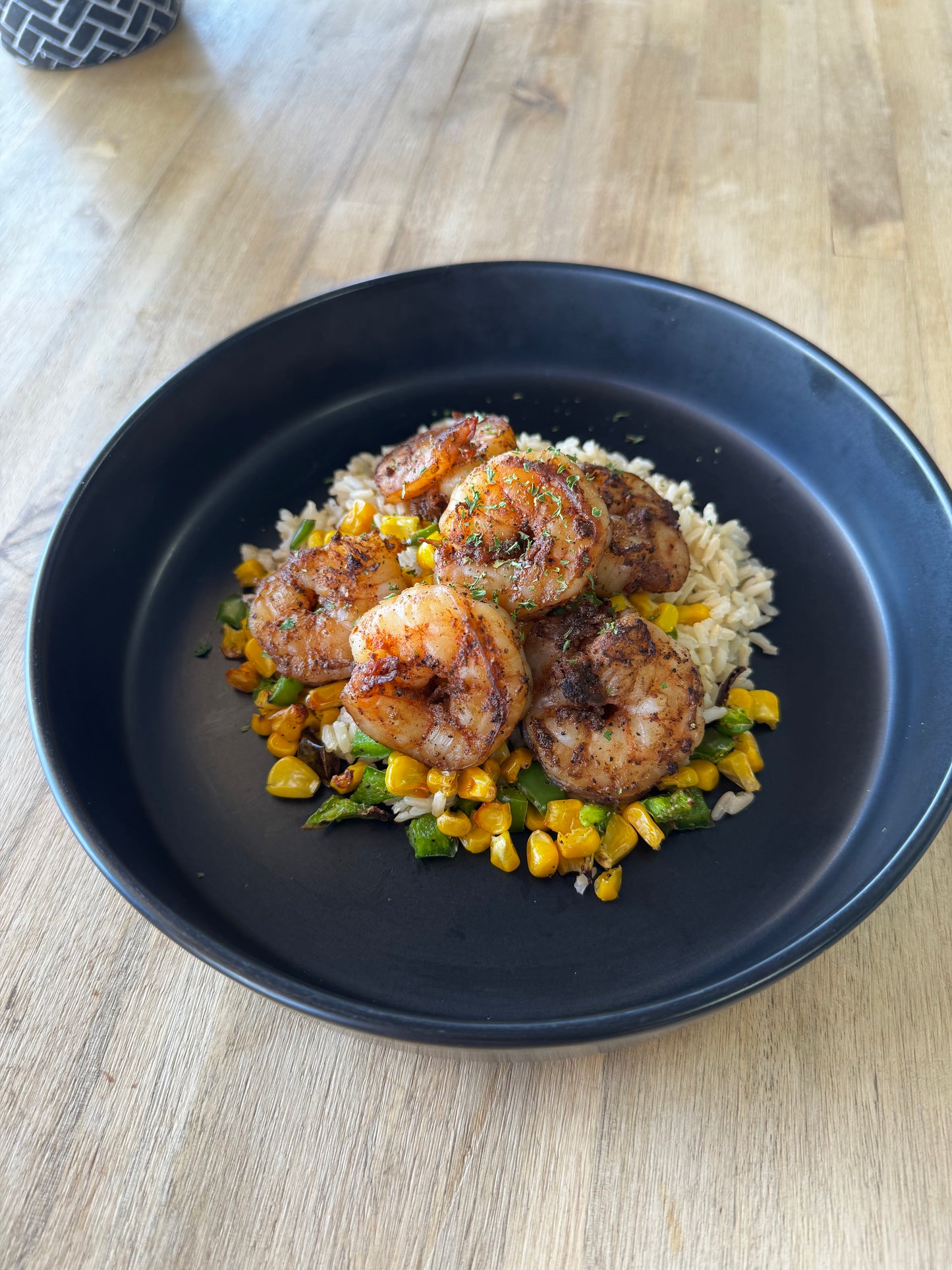 Cajun Shrimp & Roasted Corn salad