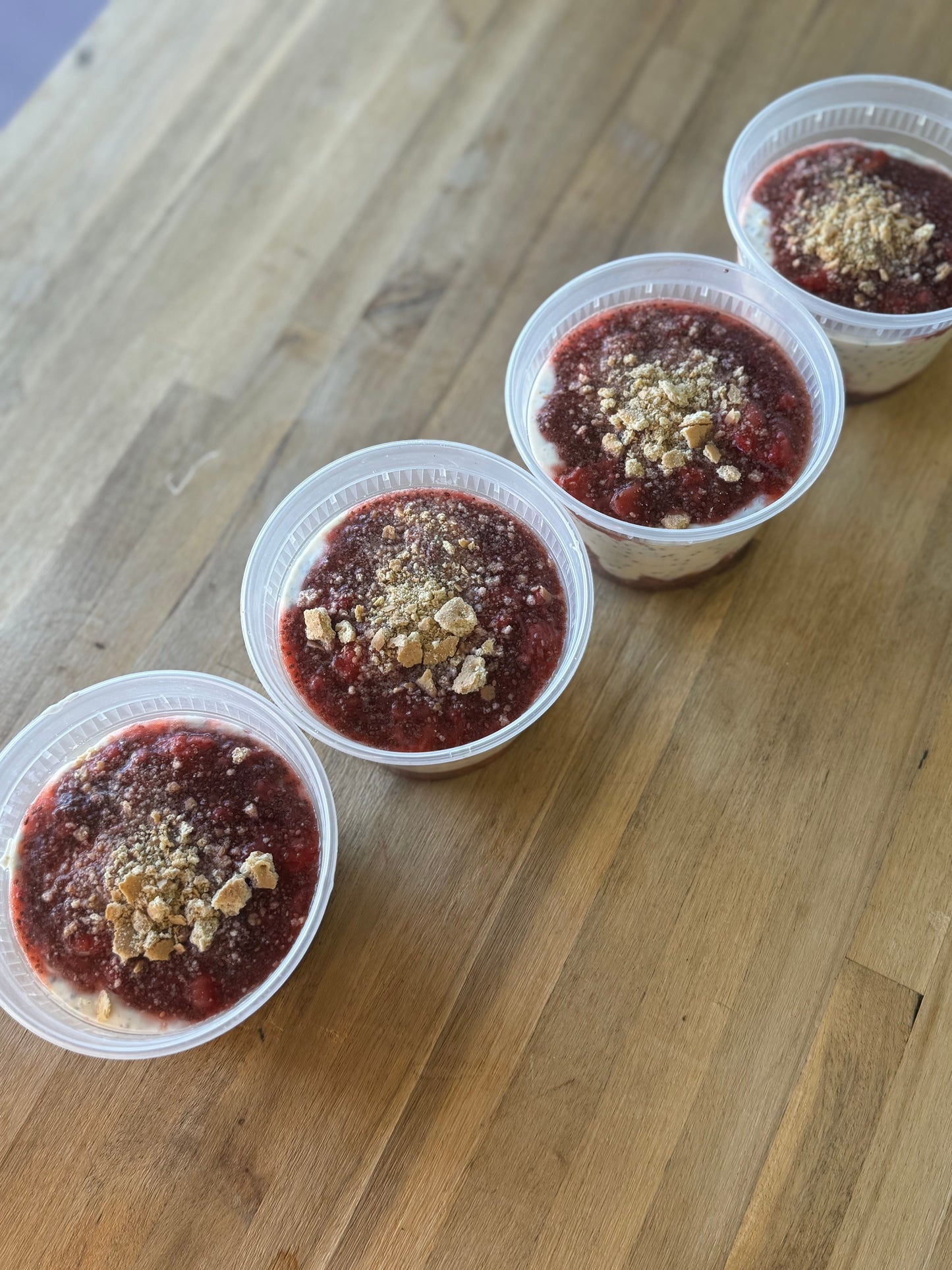 Strawberry Chia Cheesecake pudding