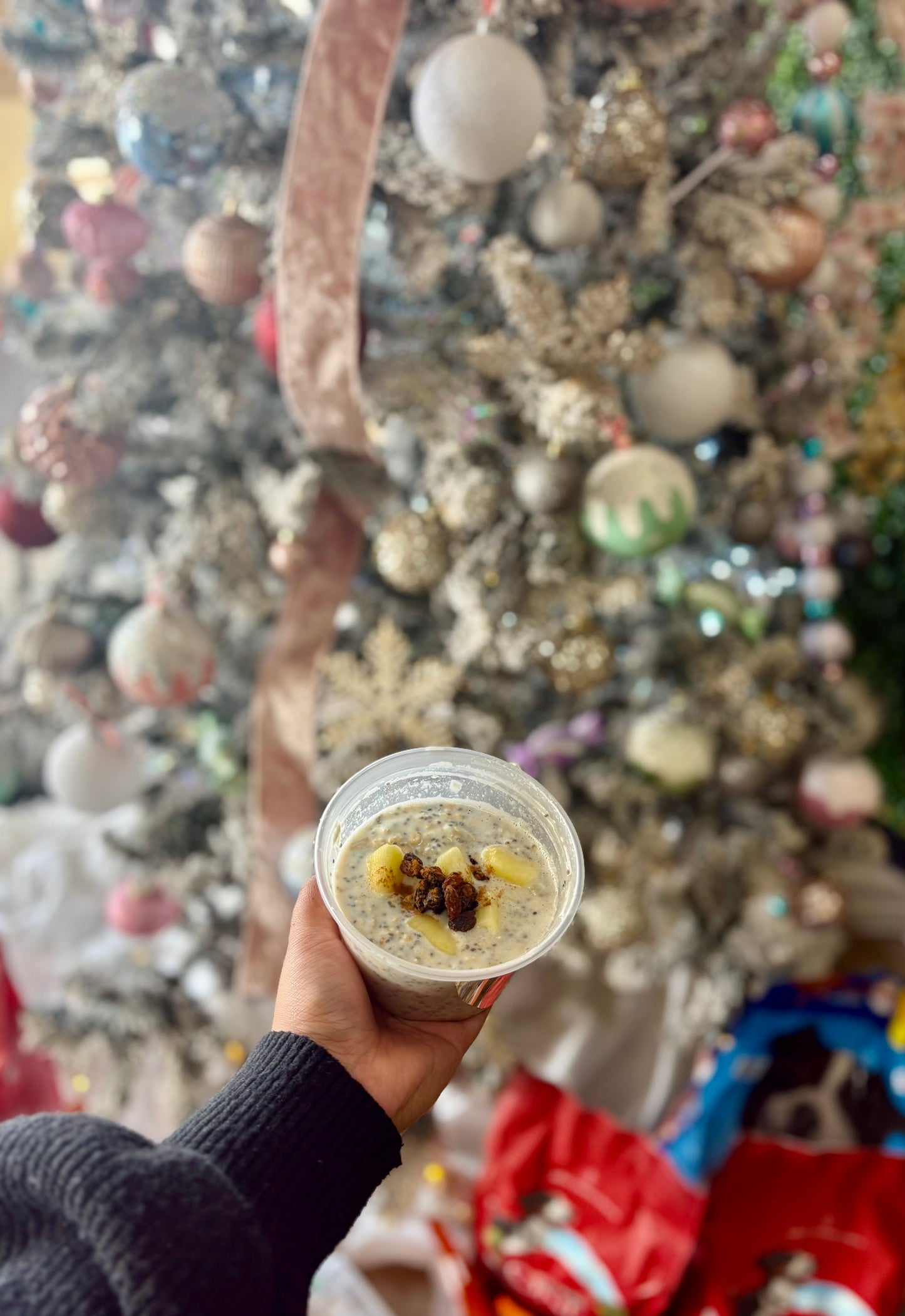 Apple cinnamon Raisin Overnight oats