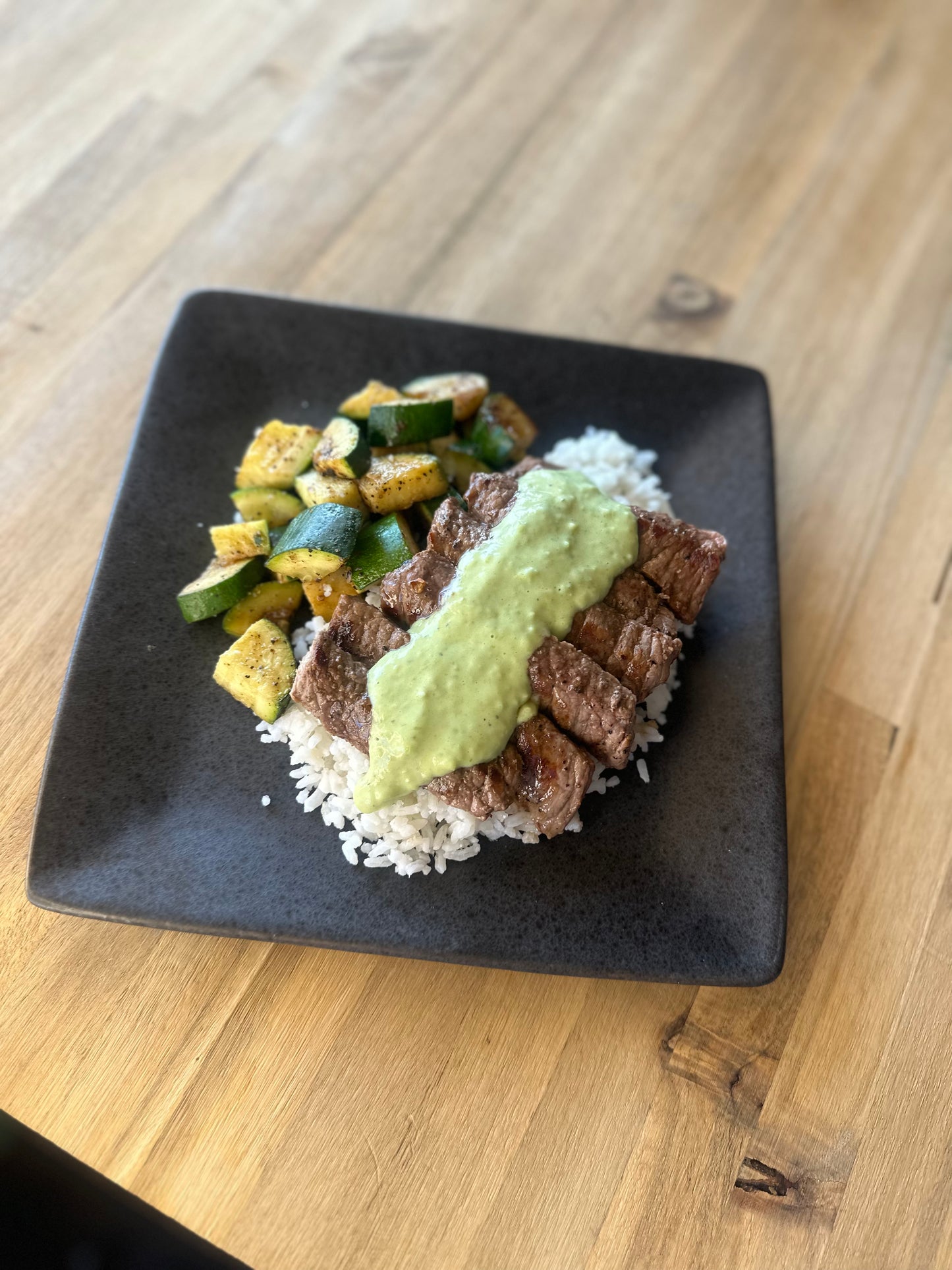 Steak & Creamy Jalapeño Avocado Salsa