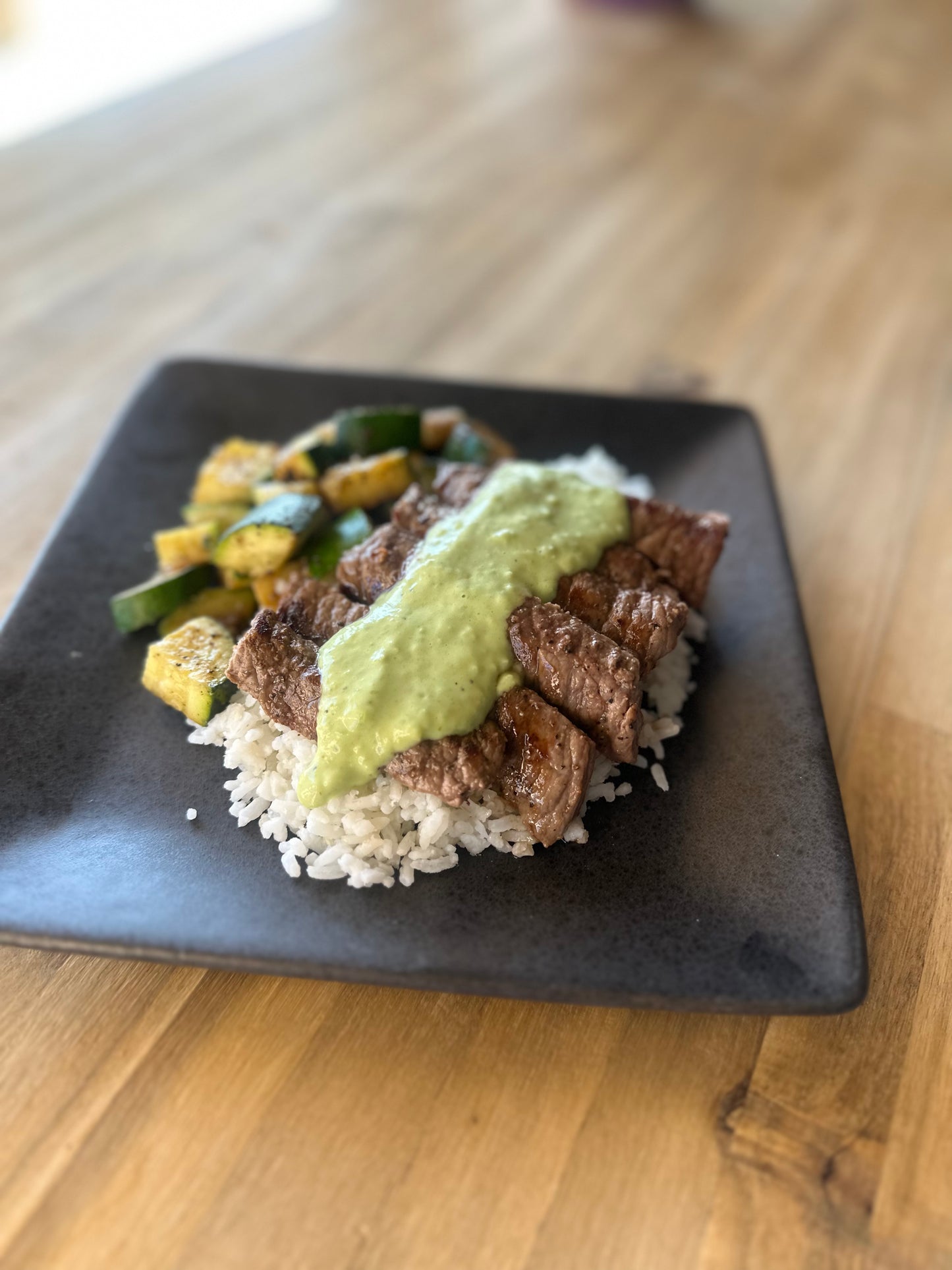 Steak & Creamy Jalapeño Avocado Salsa