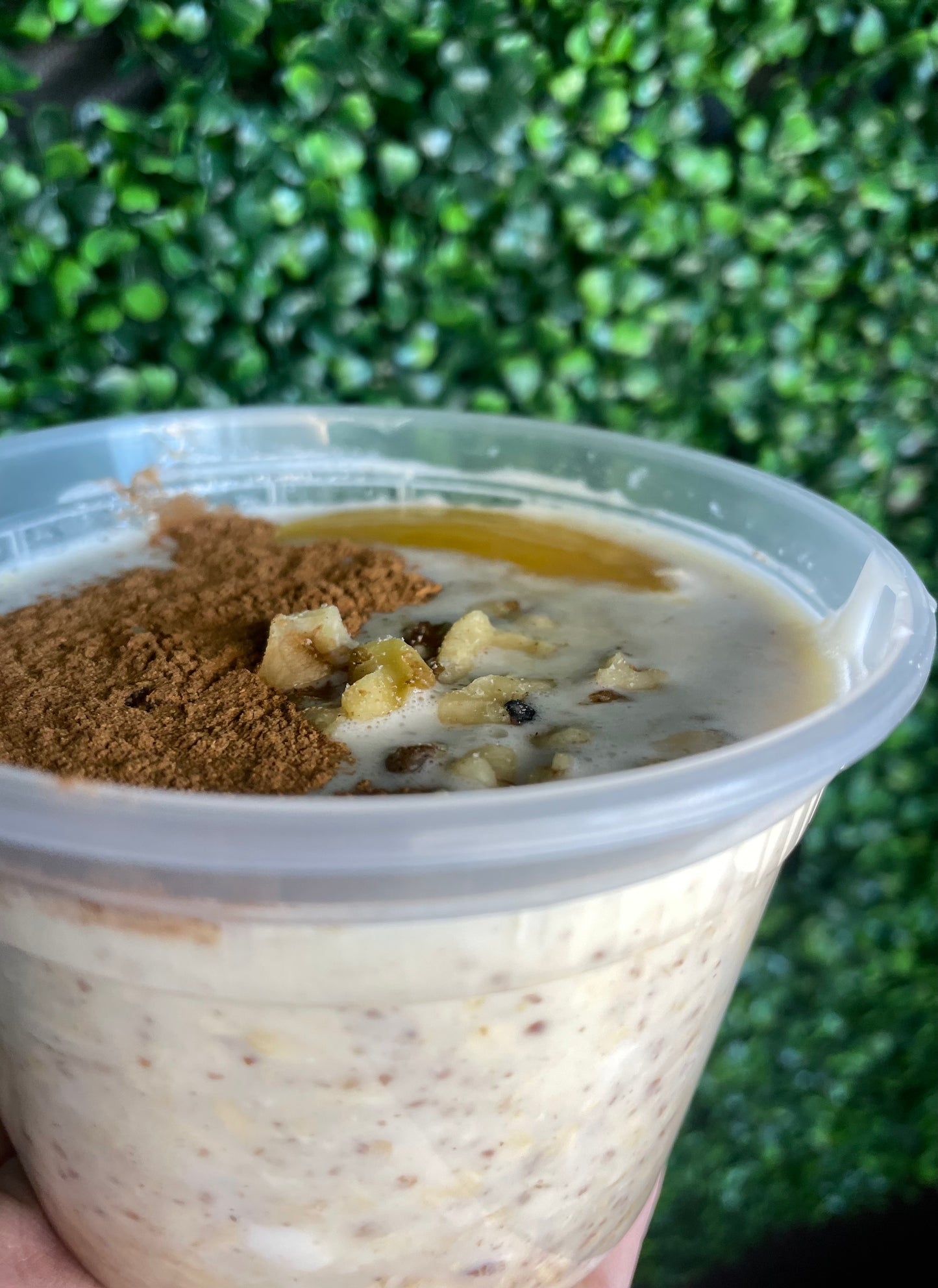 Peach Cobbler Overnight Oats