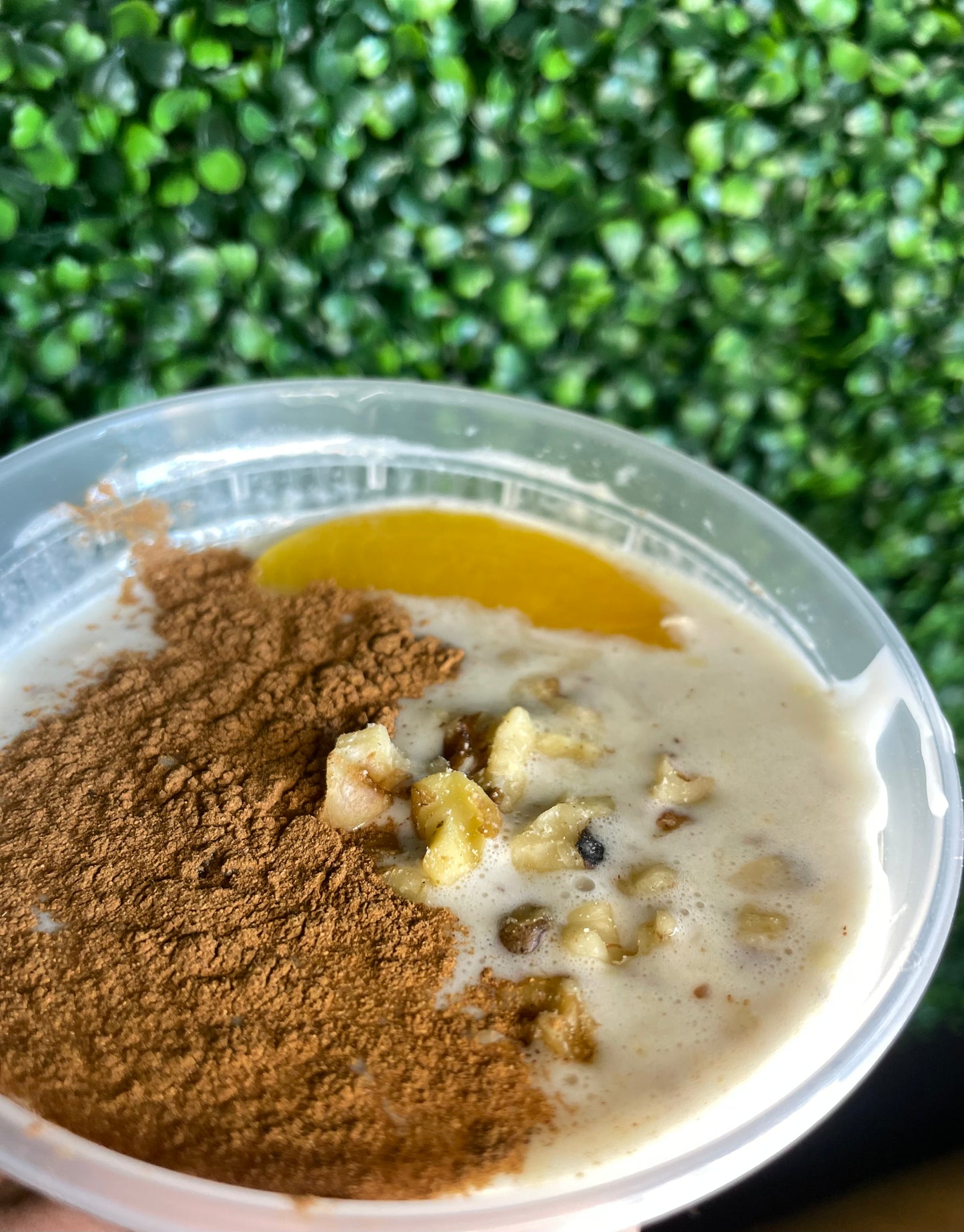 Peach Cobbler Overnight Oats
