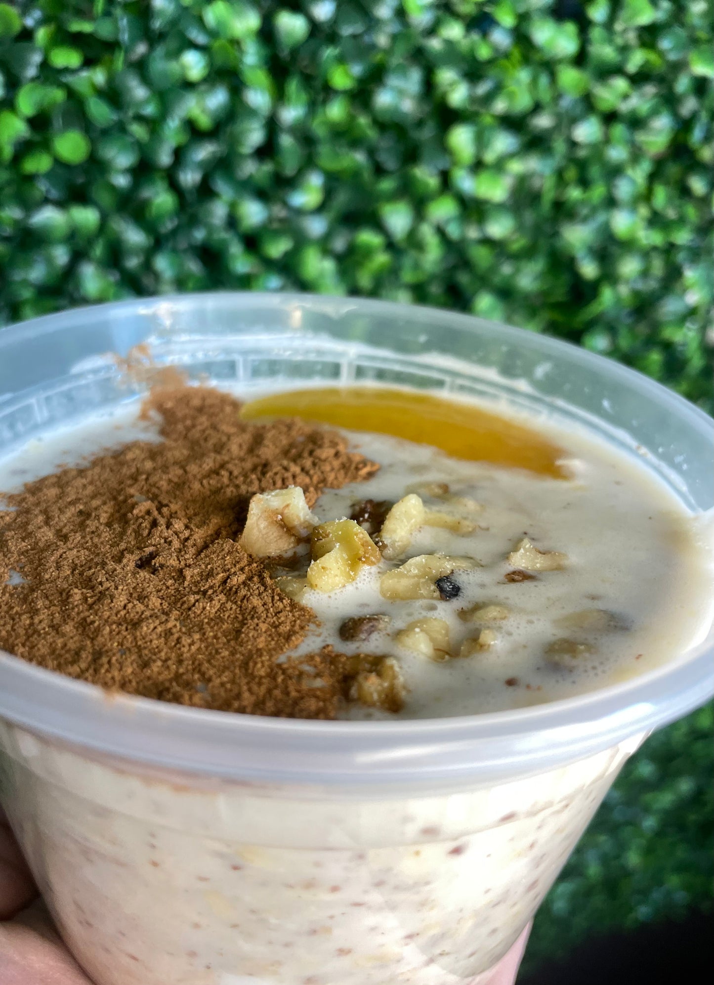 Peach Cobbler Overnight Oats